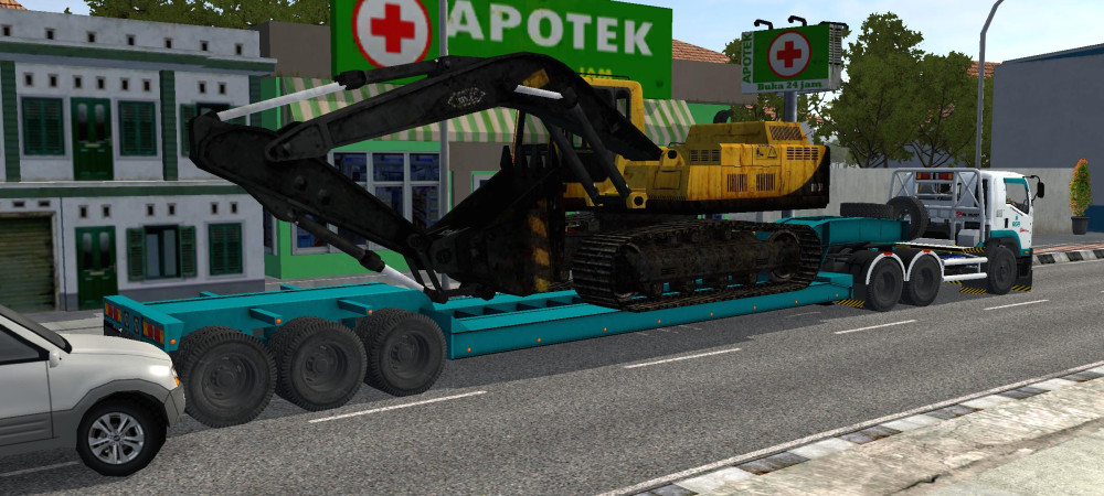 Isuzu Giga Trailer Excavator
