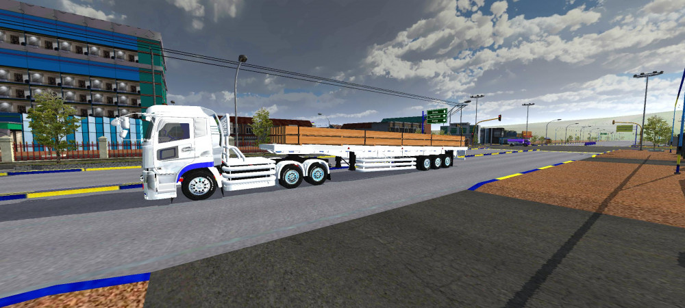 UD Quon Trailer Kayu